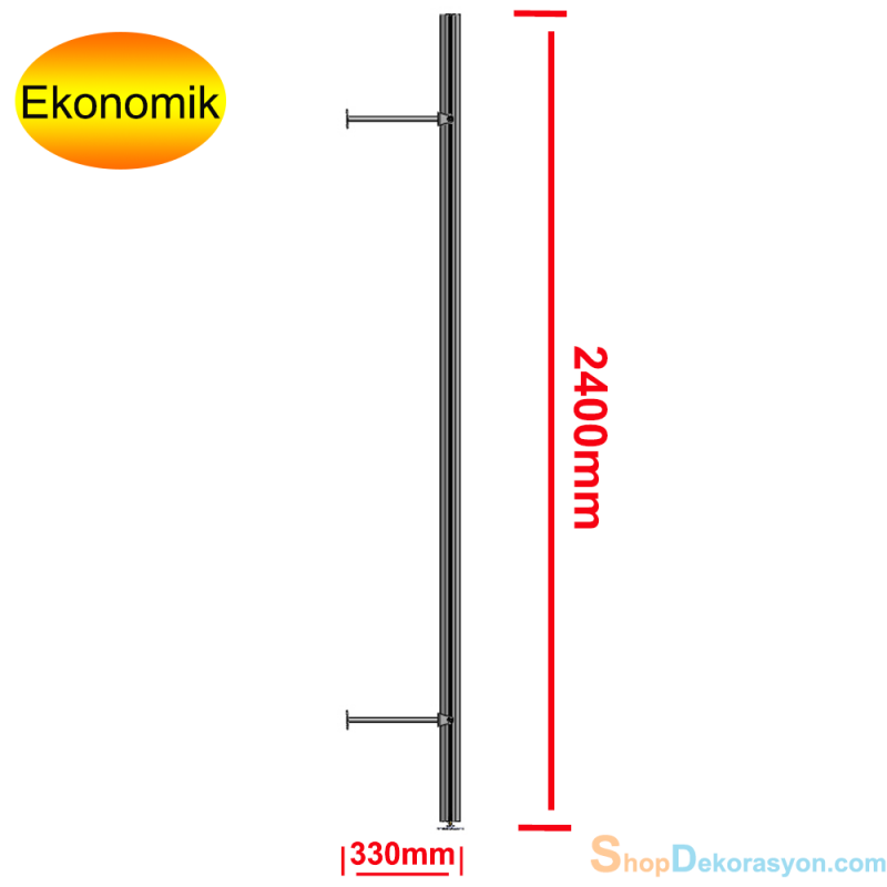 Alüminyum Mağaza I Tipi Duvar Önü Dikmesi, INOX Eloksal