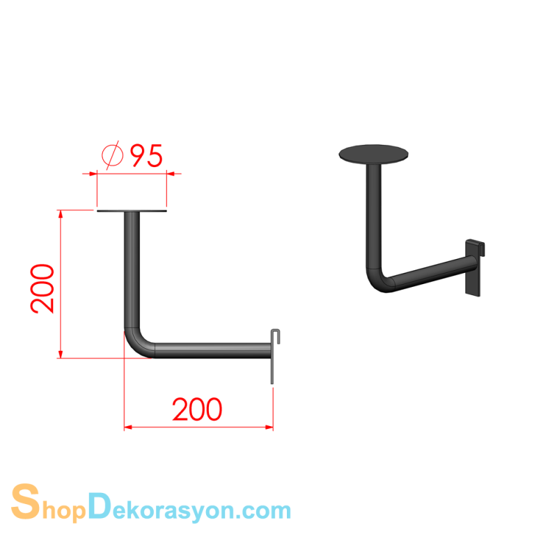 Tel Rafa Geçme Motorsiklet Kask Askısı