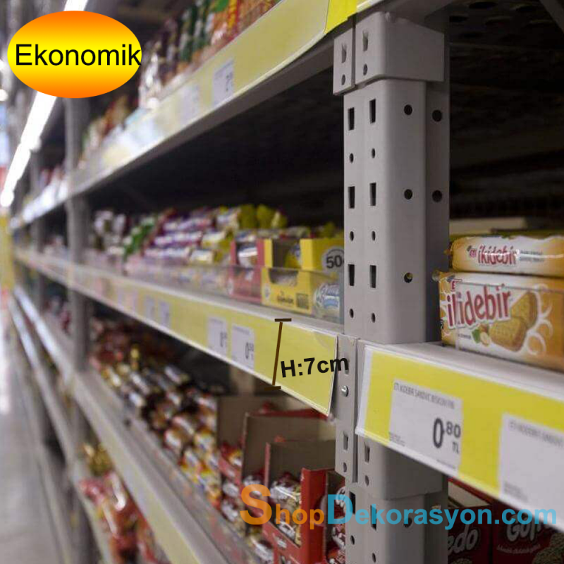 Raf Profil Etiketlik Yapışkan H:7cm L:300cm