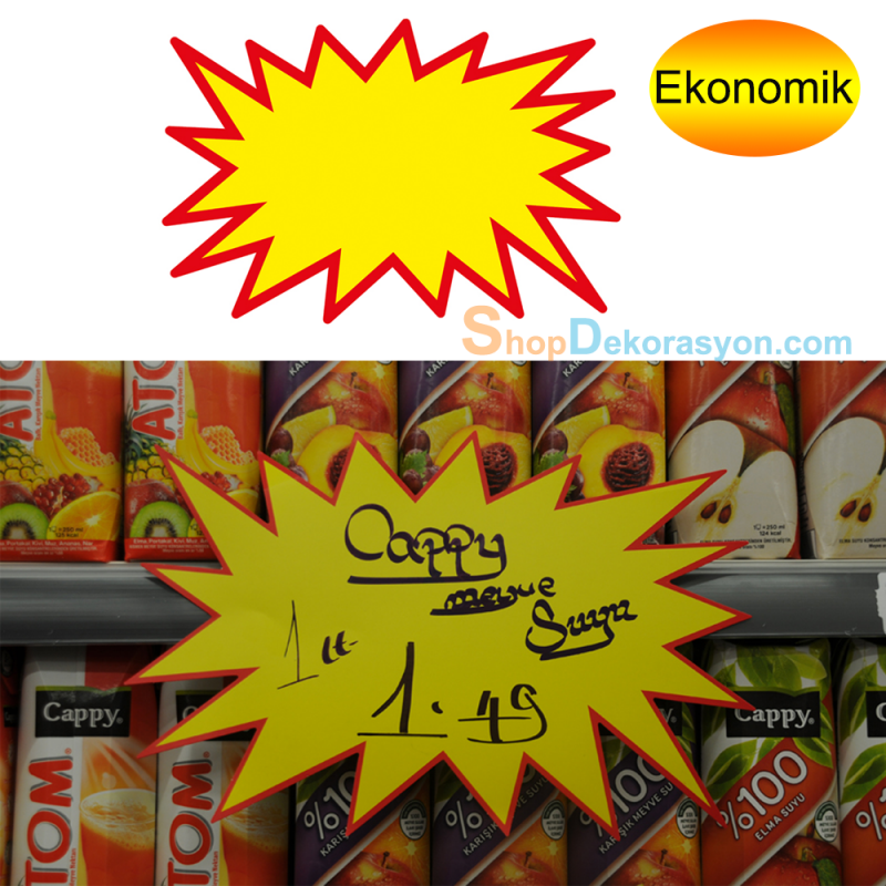 Yıldız Büyük Boy Fiyat Etiketliği